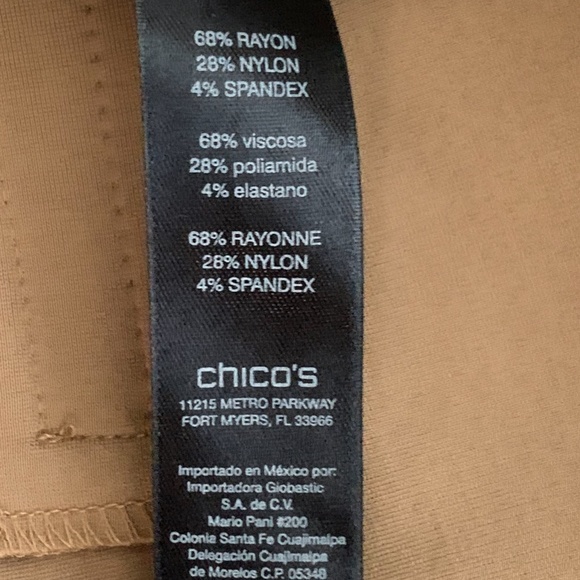 NWT CHICO'S SO SLIMMING Beige So Slimming Petite Elyse Pants Size 3 Short - Picture 10 of 15